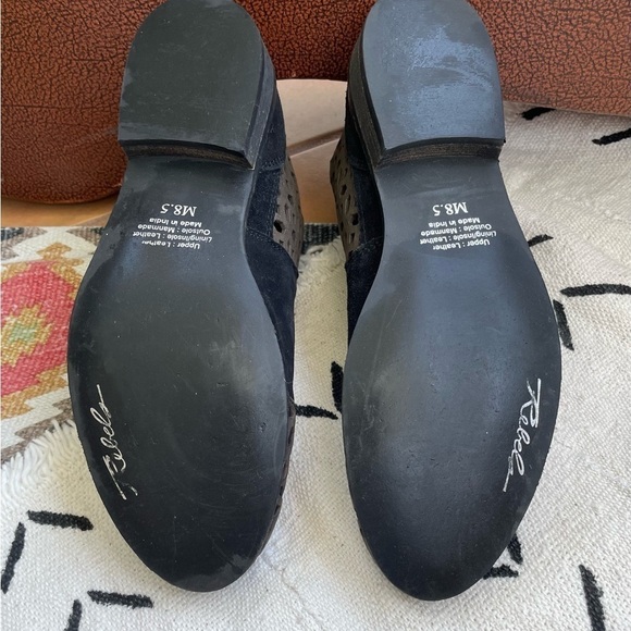 Rebel Women’s Stencil Cut Black Suede and Brown Leather Bootie with 1” heel -8.5 - Picture 5 of 9